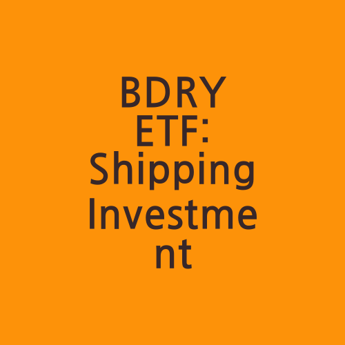 BDRY ETF: Shipping Investment